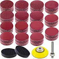 SIQUK 300 Piezas Discos de Lijado de 50mm Hoop and Loop Discos Lijado Grano 60 80 100 120 150 180 240 320 400 600 800…